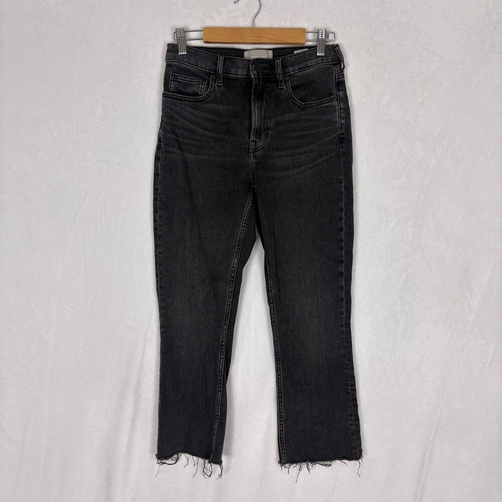 Everlane‎ Black High Waisted Kick Cropped Leg Jeans Size 27